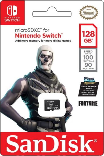 Pomnilniška kartica SANDISK Fortnite Edition, Skull Trooper, microSDXC, 128GB, SDSQXAO-128G-GN6ZG, UHS-I