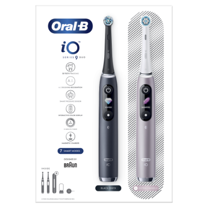 Električna zobna ščetka ORAL-B iO9, dvojni paket, 2 kosa