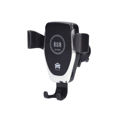 Nosilec za pametni telefon KSIX, za ventilacijo, QI brezžično polnjenje 15 W, črni