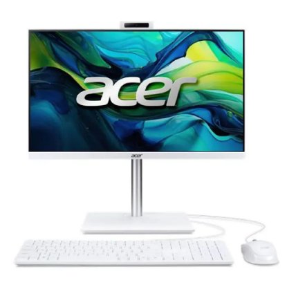 Računalo AiO ACER Aspire C24 DQ.BRNEX.006 / 23,8" FHD IPS, Core 5 120U, 16GB, 1TB SSD, Intel Graphics, WiFi, tipkovnica, miš, bez OS, bijelo