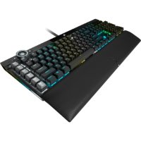 Tipkovnica CORSAIR K100 RGB, otično-mehančna, Corsair OPX, US Layout, USB, črna