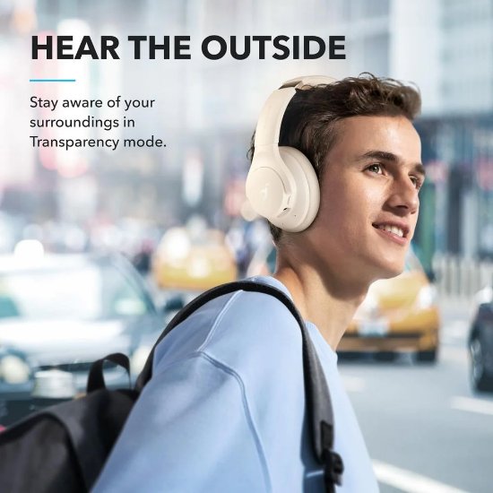 slušalke ANKER SoundCore Q20i, brezžične, bele