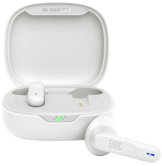 slušalke JBL Vibe Flex, in-ear, brezžične, bele