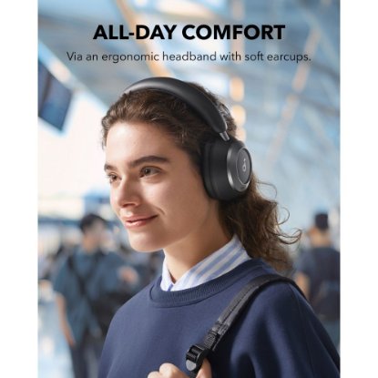 slušalke ANKER SoundCore Space One Pro, brezžične, črne