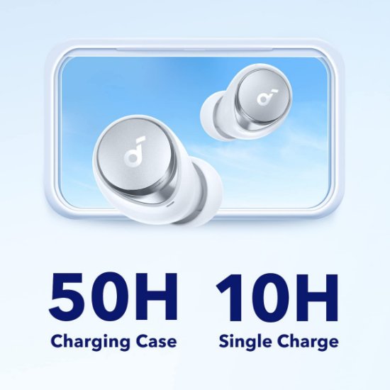 slušalke ANKER SoundCore Space A40, in-ear, brezžične, Bluetooth, bele