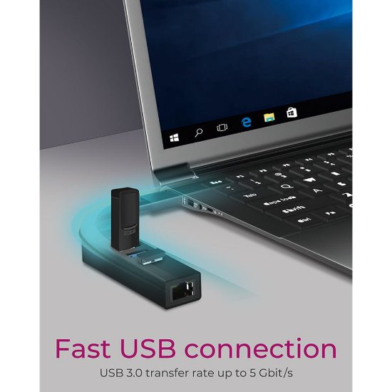 USB HUB ICY BOX IB-HUB1419-LAN, USB-A/C na 3x USB-A 3.0, G-LAN
