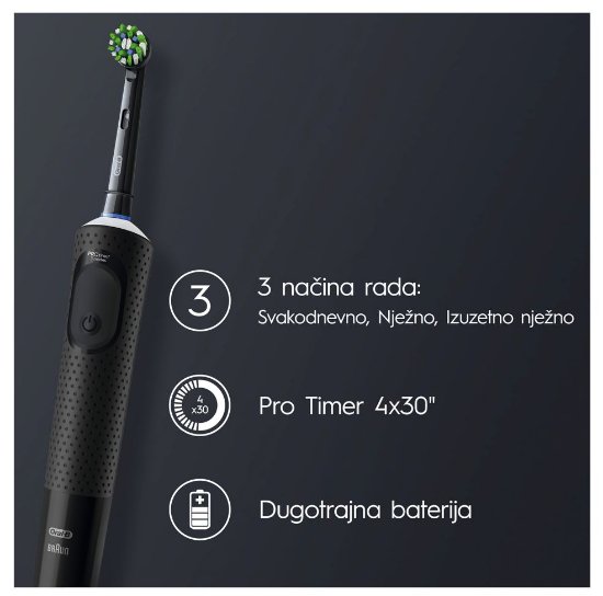 Električna zobna ščetka ORAL-B Vitality Pro, črna