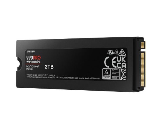 SSD 2TB SAMSUNG 990 PRO NVMe M.2, MZ-V9P2T0CW, maks. do 7450/6900 MB/s, hladilnik