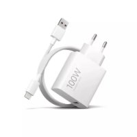 Kućni punjač XIAOMI Charging Combo, 100W, USB-A, GaN, bijeli, sa kabelom