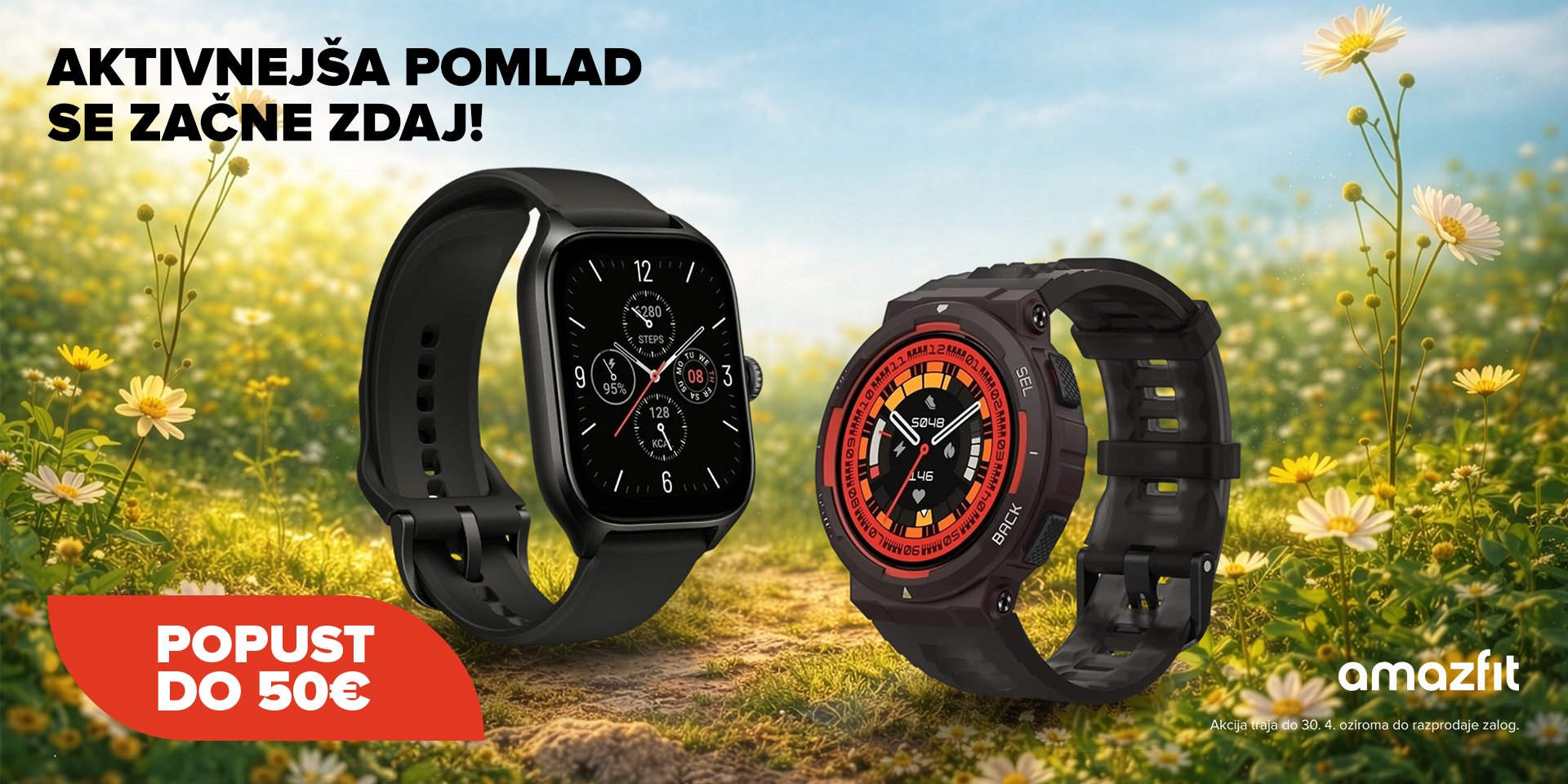 Prihrani dp 50€ z Amazfit pametno uro
