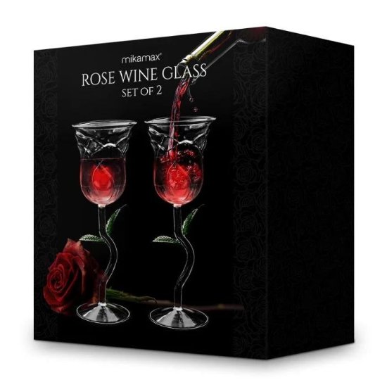 Set kozarcev za vino MIKAMAX Rose Wine Glass Set