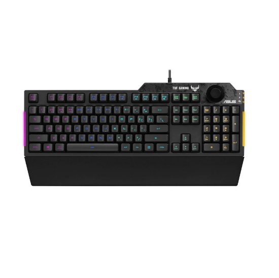 Tipkovnica ASUS TUF Gaming K1, RGB, črna, USB