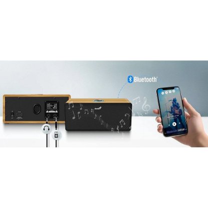 Zvočnik GENIUS SP-HF505BT, 20W, Bluetooth, lesen, temno rjav