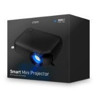 Projektor LED MIKAMAX Smart Mini projector, 480x360, 1800 lumena, 2000:1, HDMI, USB, WiFi, črni