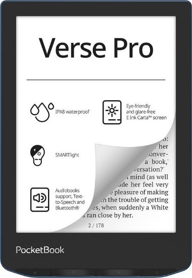 E-bralnik POCKETBOOK Verse Pro, 6" Touch, 16GB, WiFi, modri