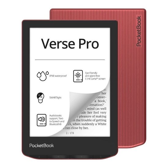 E-Book Reader POCKETBOOK Verse Pro, 6" Touch, 16GB, WiFi, crveni