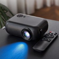 Projektor LED MIKAMAX Smart Mini projector, 480x360, 1800 lumena, 2000:1, HDMI, USB, WiFi, črni