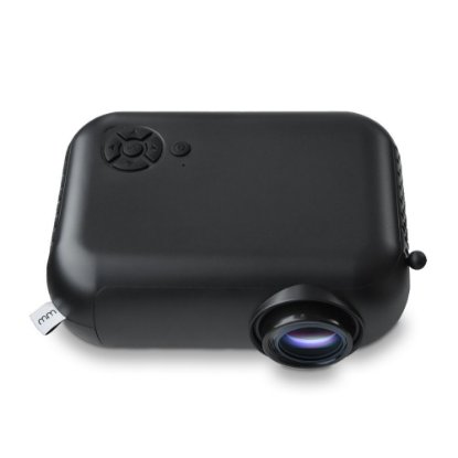 Projektor LED MIKAMAX Smart Mini projector, 480x360, 1800 lumena, 2000:1, HDMI, USB, WiFi, črni