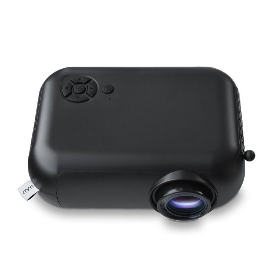 Projektor LED MIKAMAX Smart Mini projector, 480x360, 1800 lumena, 2000:1, HDMI, USB, WiFi, črni