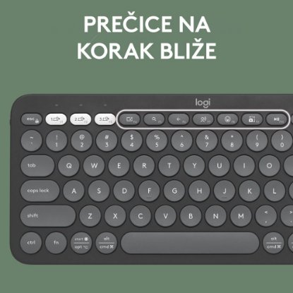 Tipkovnica + Miška LOGITECH Pebble 2 Combo, brezžična, črna