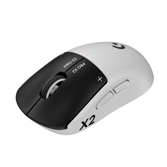 Miška LOGITECH Pro X2 Superstrike, brezžična, optična, 44.000 dpi, bela, USB