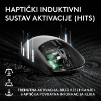 Miška LOGITECH Pro X2 Superstrike, brezžična, optična, 44.000 dpi, bela, USB