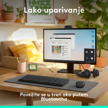 Tipkovnica LOGITECH K250 Compact Bluetooth Combo, brezžična, črna