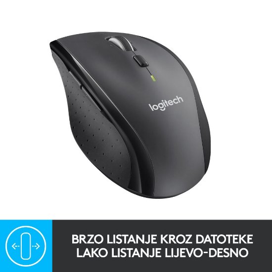 Miška LOGITECH M705, laserska, brezžična, Unifying receiver USB, siva