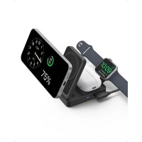 brezžični polnilec ANKER MagGo 15W, nosilec, MagSafe, 3u1 za Apple iPhone, Watch i AirPods, črni