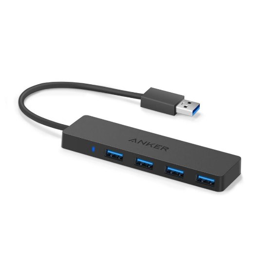 USB HUB ANKER Ultra Slim A7516016, 4-portni USB 3.2 Gen 1, črni