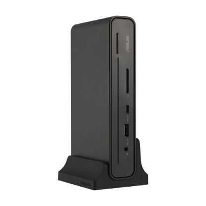 Priklopna postaja ASUS DC301, USB-C na 3xUSB-A, 2xUSB-C, 2xDP, HDMI, LAN, SD, audio, črna