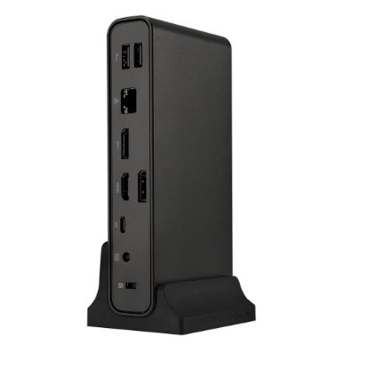 Priklopna postaja ASUS DC301, USB-C na 3xUSB-A, 2xUSB-C, 2xDP, HDMI, LAN, SD, audio, črna