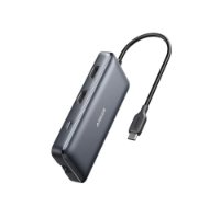 Priklopna postaja ANKER PowerExpand A83800A1, USB-C na 2x USB 3.2 Gen 1, USB-C, 2x HDMI, LAN, bralnik kartic, sivi