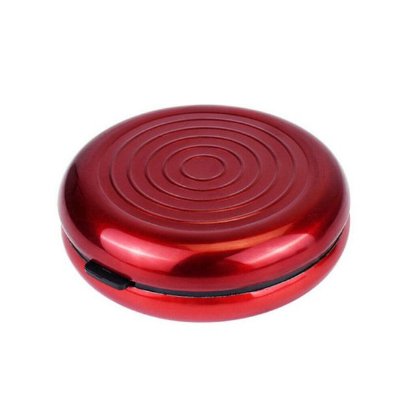 Denarnica za EUR kovance, aluminijasta, rdeča