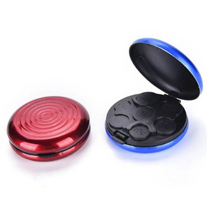 Denarnica za EUR kovance, aluminijasta, modra