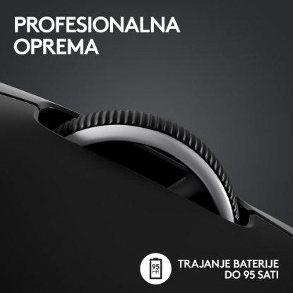 Miška LOGITECH Pro X Superlight 2, brezžična, optična, 32000dpi, črna, USB