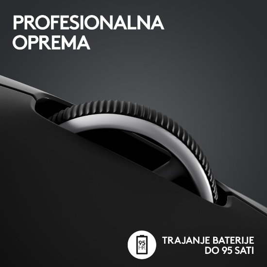 Miška LOGITECH Pro X Superlight 2, brezžična, optična, 32000dpi, črna, USB