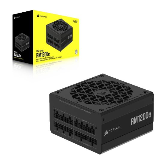 Napajalnik 1200W, CORSAIR RM1200e, CP-9020258-EU, 120mm vent., 80+ Gold, modularni
