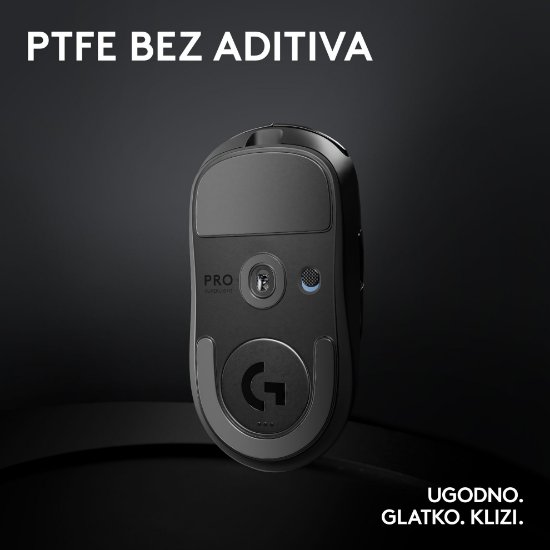 Miška LOGITECH Pro X Superlight 2, brezžična, optična, 32000dpi, črna, USB