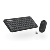 Tipkovnica + Miška LOGITECH Pebble 2 Combo, brezžična, črna