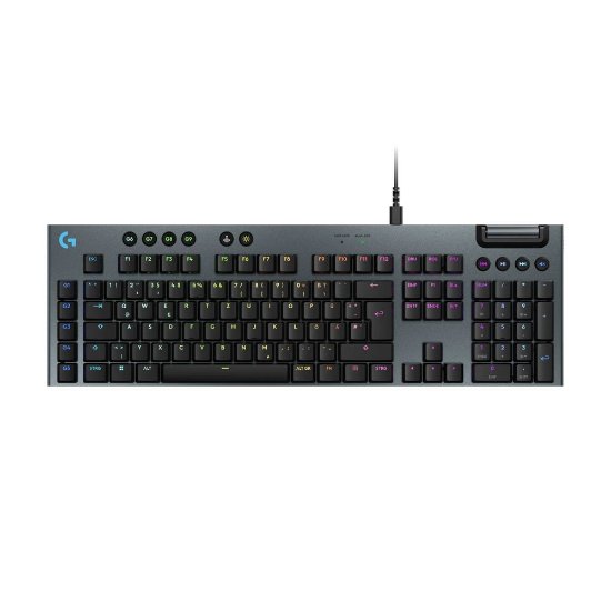 Tipkovnica LOGITECH Gaming G915 X Clicky, RGB, mehanička, US Layout, USB, črna
