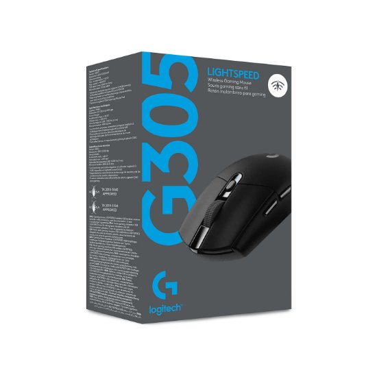 Miška LOGITECH Gaming G305 Lightspeed, brezžična, optična, 12000dpi, črna, USB