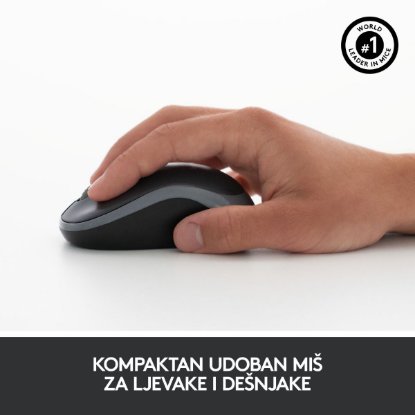 Tipkovnica + miš LOGITECH MK270 Wireless Desktop, bežična, črna, USB