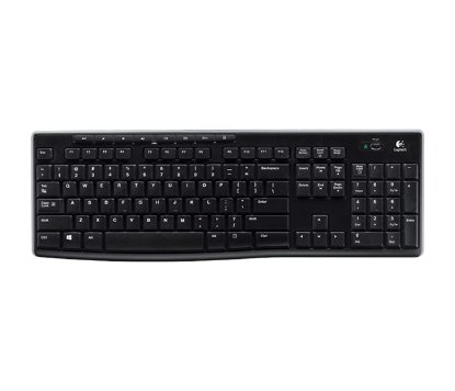Tipkovnica LOGITECH K270, brezžična, črna, Unifying receiver USB