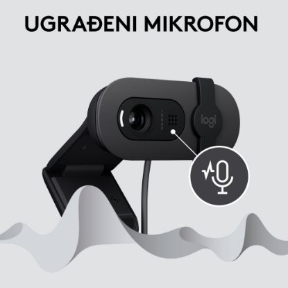 Web kamera LOGITECH Brio 100, črna