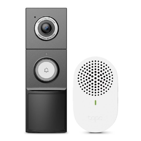Pametno brezžično zvonjenje TP-LINK Tapo D235, 2K, WiFi, baterijsko, črno