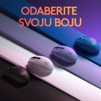 Miška LOGITECH Gaming G305 Lightspeed, brezžična, optična, 12000dpi, črna, USB