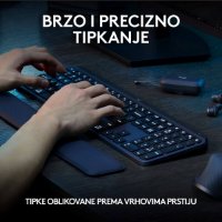 Tipkovnica LOGITECH MX Keys S, brezžična, Bluetooth, črna