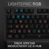 Tipkovnica LOGITECH Gaming G513 Carbon, RGB, mehanička, GX Brown Tactile, US layout, črna