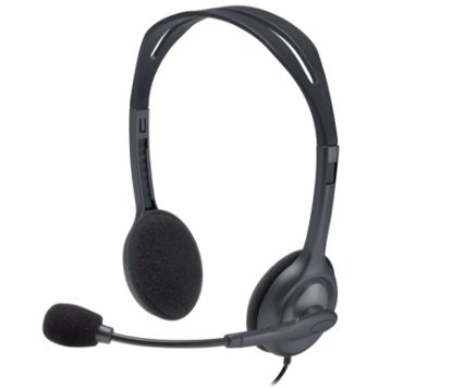 Slušalke LOGITECH Headset H111, sive
